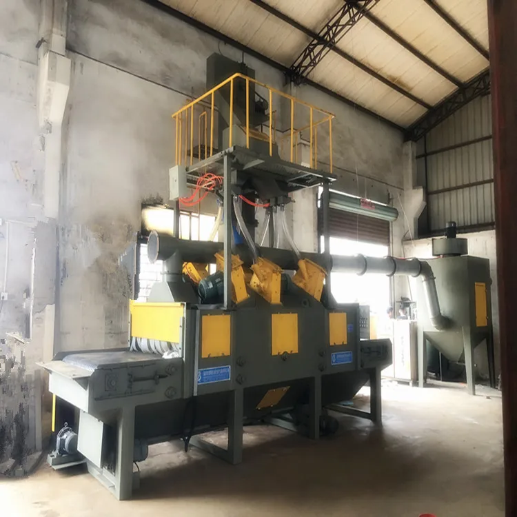 Ce Approval Pavers/ Concrete Blocks Shot Peening Machine/rubber Belt Pass Through Type Blasting Machine