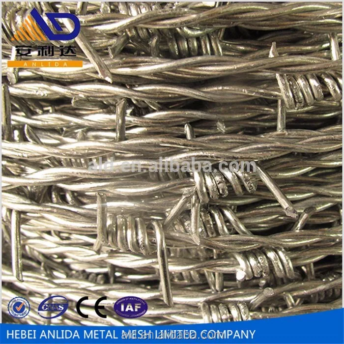 
2017 Cheap! Galvanized/Stainless Steel Double Twist Barbed wire fencing real factory (ISO) 