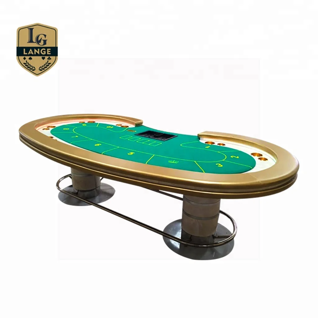 Custom Design Texas high quality Poker Table with Racetrack and Pedestal Legs