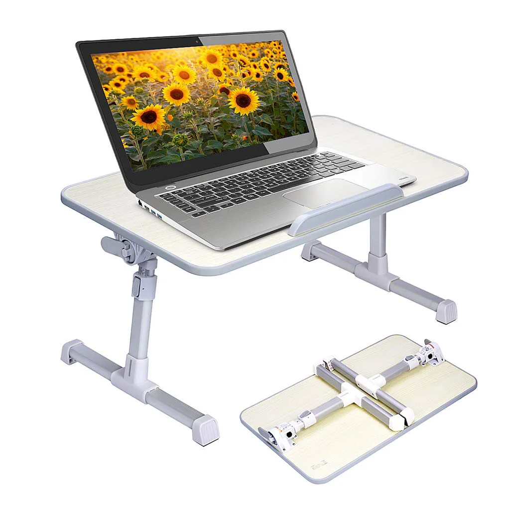 Portable Lap Desk Folding Laptop Computer Table Adjustable Bed Tray Stand w/ Fan
