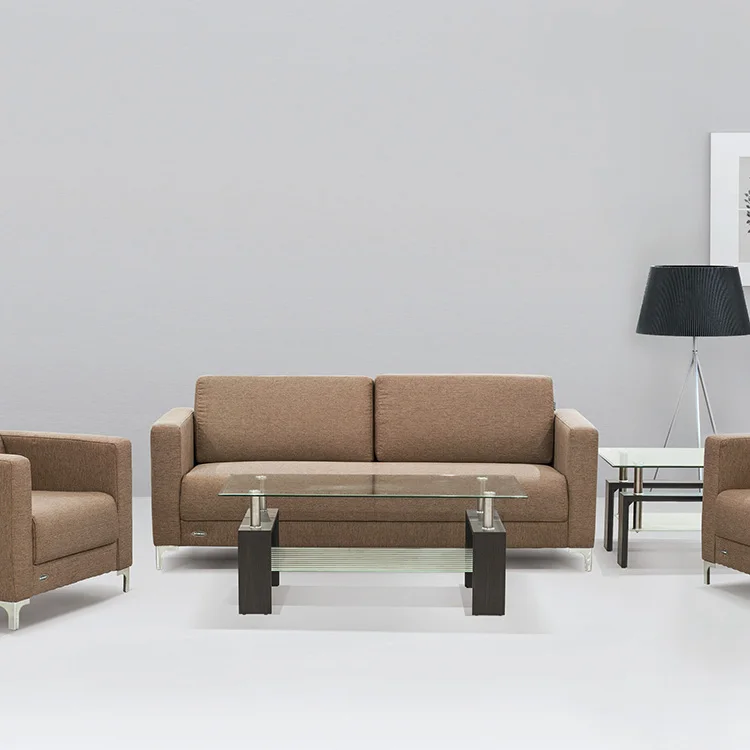 Chinese red leather sofa new design commercial office leisure sofa