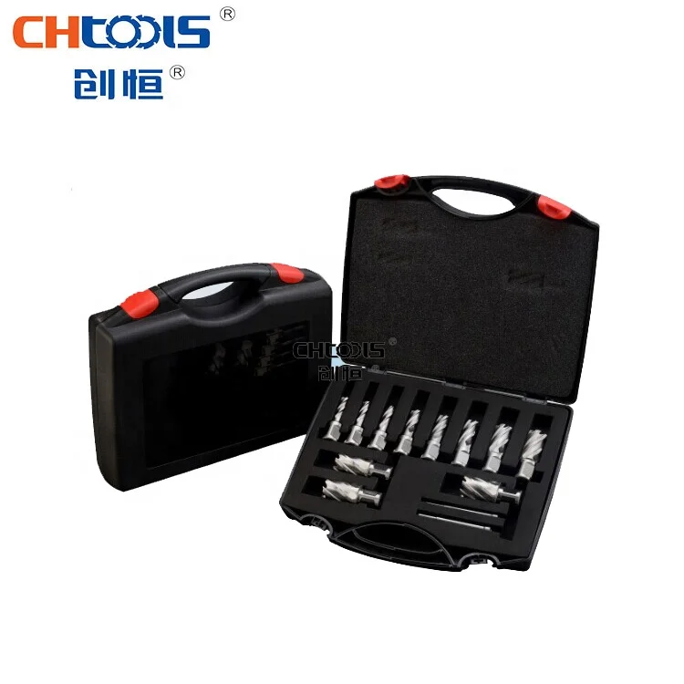 CHTOOLS High-Speed Tungsten Carbide Annular Cutter Set Carbide Core CNC Mode Stainless Steel Hand Drill Bit for Metal Drilling