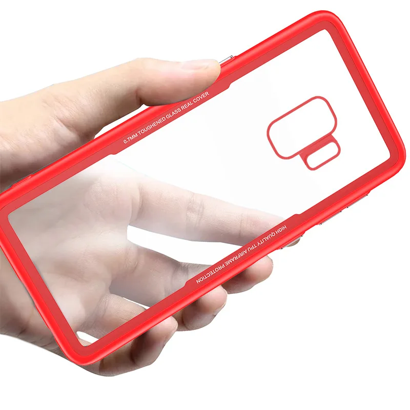 A037 Wholesale Factory Price Mobile Phone Tempered Glass Case For Samsung J8 2018 Back Cover