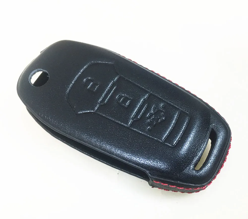 Genuine Leather Key Bags Car Key Case for Focus 3 Escort Kuga Fiesta Mustang Edge MKV Fusion F150 2016 Ranger