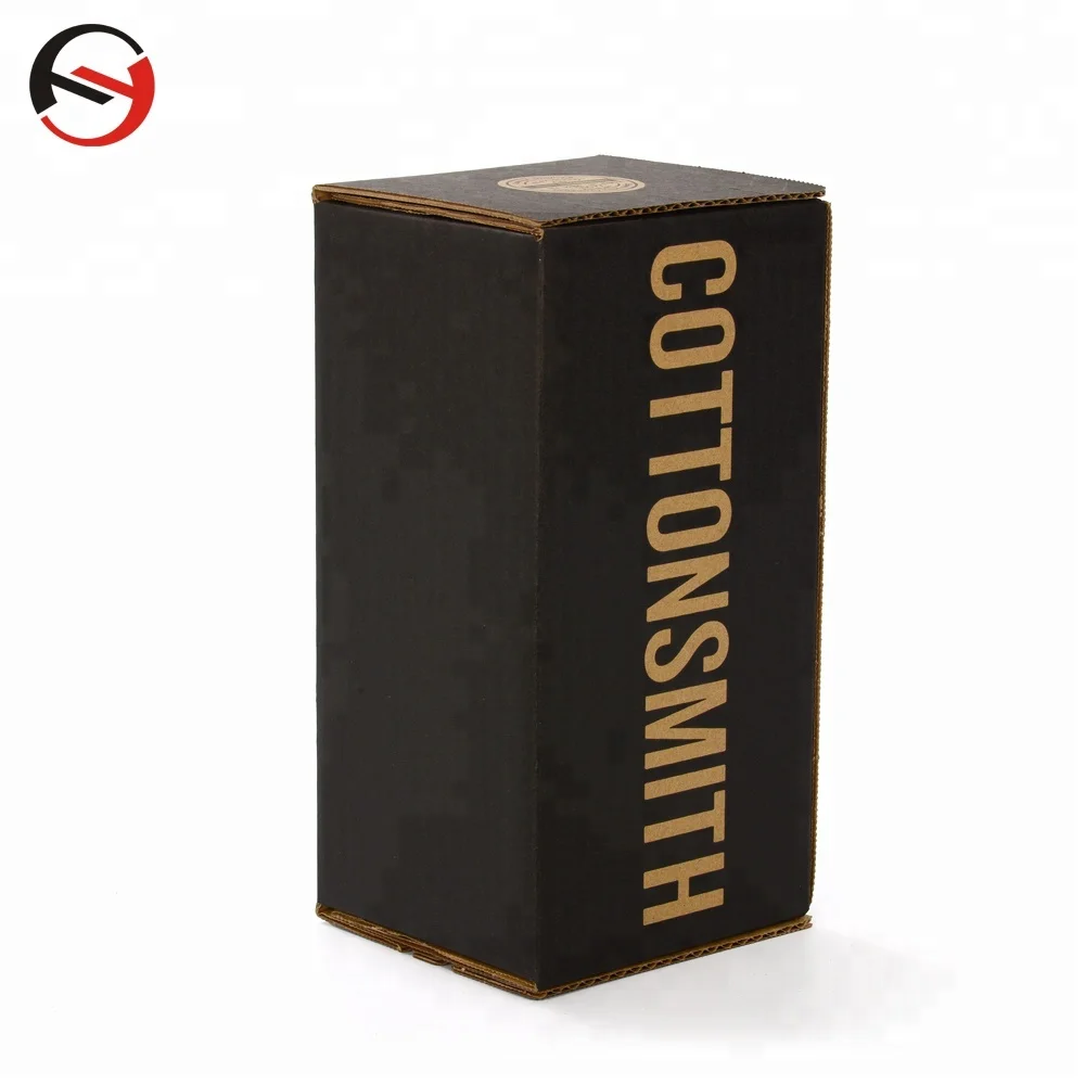 Kraft Corrugated Cardboard Easy Open Carton Water Bottles Package Self Seal Zipper Packaging Box for Water Bottles