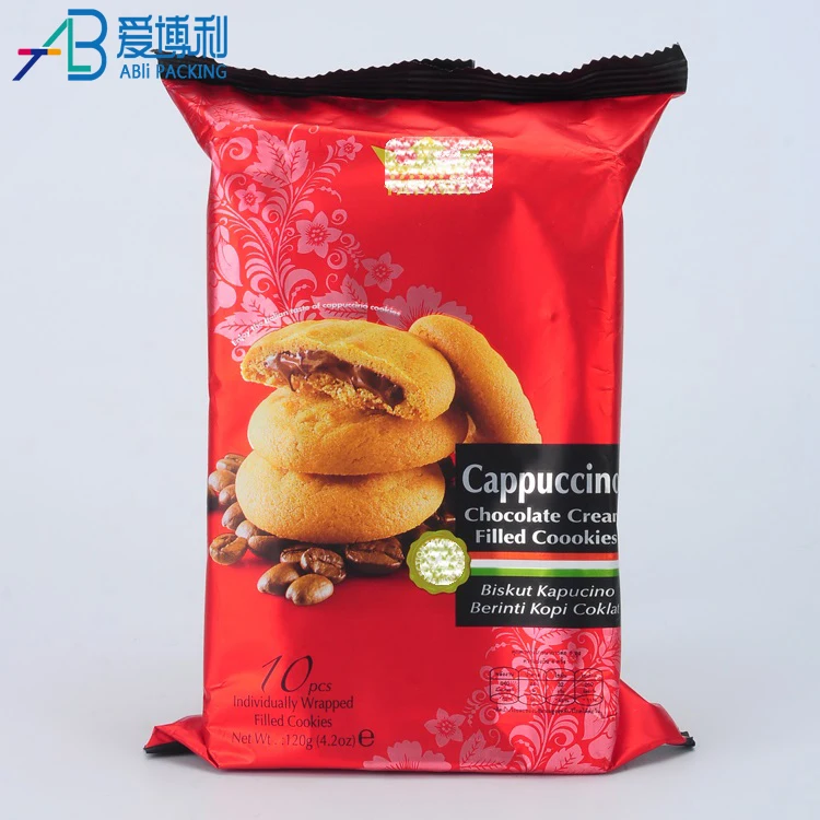 Customized Plastic Cookie Packaging Side Gusset Bag for biscuits
