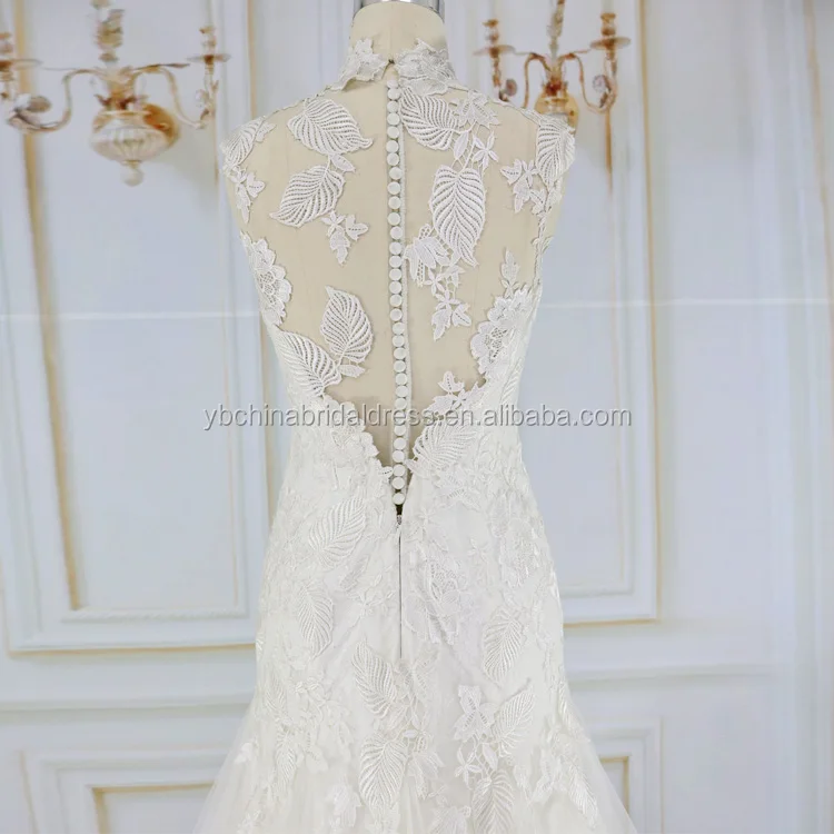 Designer wedding dress special good lace with tulle skirt wholesale wedding dress