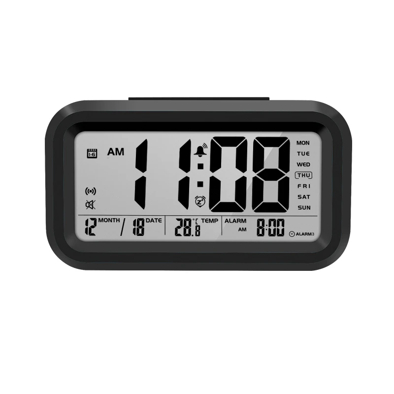 2020 New Large LED Digital Alarm Clock Backlight Snooze Mute Calendar Desktop Electronic Backlight Table Clocks Desktop Clocks