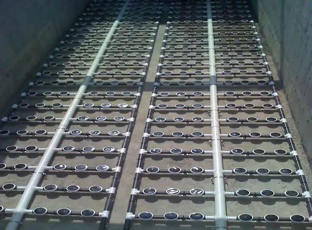 2400Pa - 3000Pa Headloss EPDM Diffused Air Aeration System 2mm Membrane For Pond