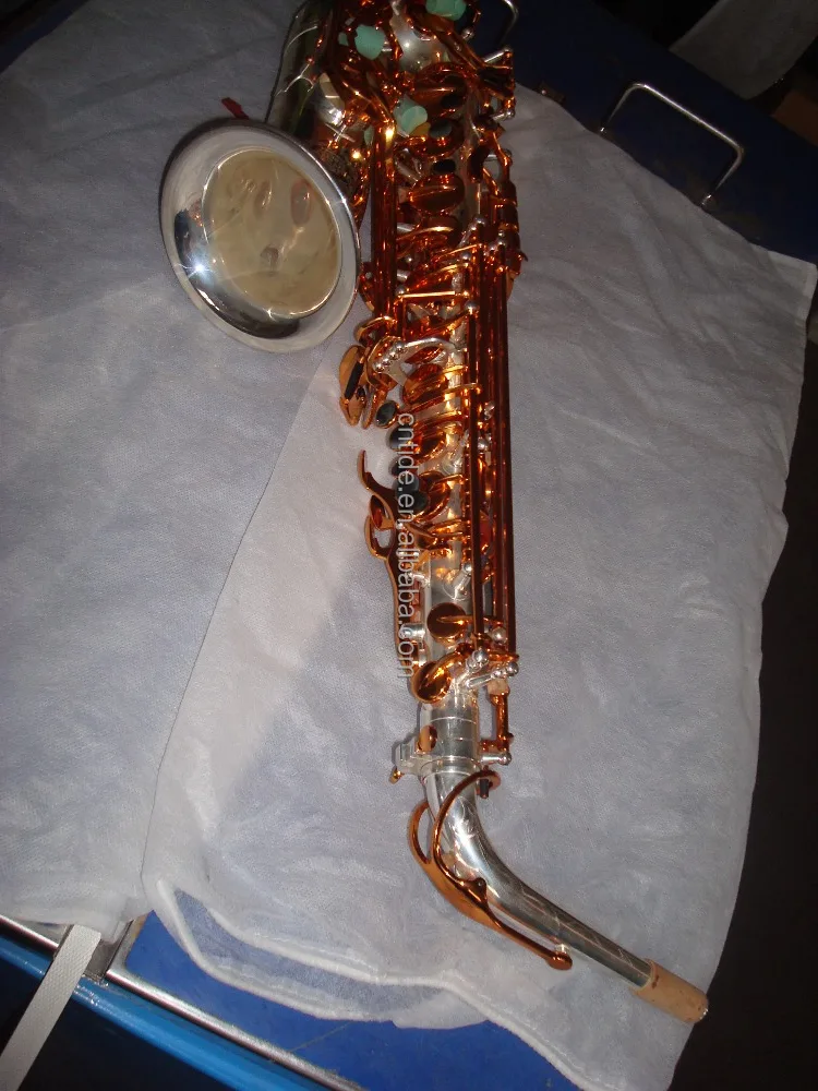 alto Chinese saxophone musical instruments bE key satin silver wholesales