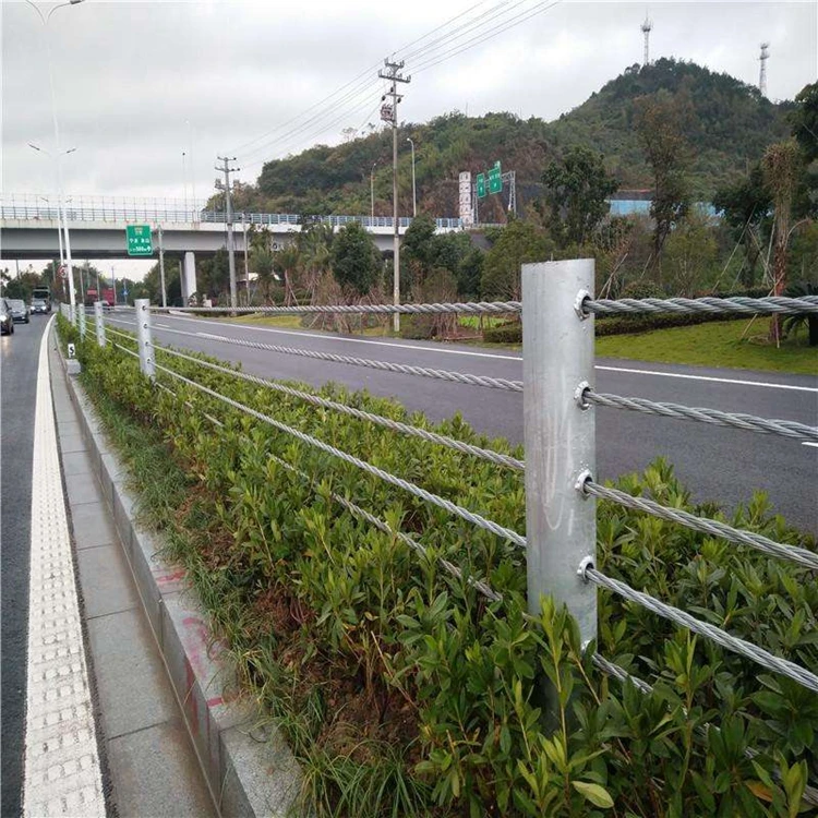Popular wire rope barrier Flexible Cable Guardrail for Roadside Barrier