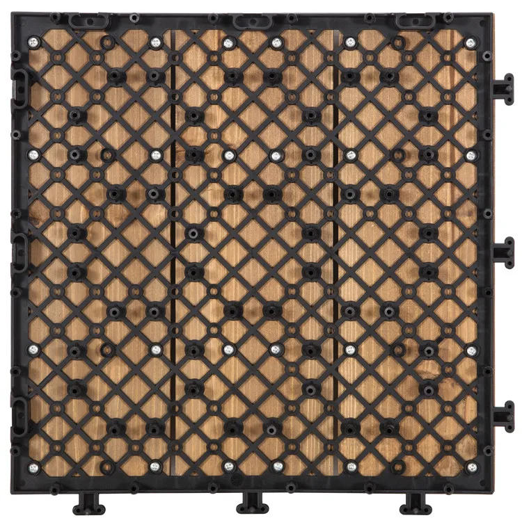 outdoor garden supplies gazebos plastic base interlocking parquet teak wood decking floor tile