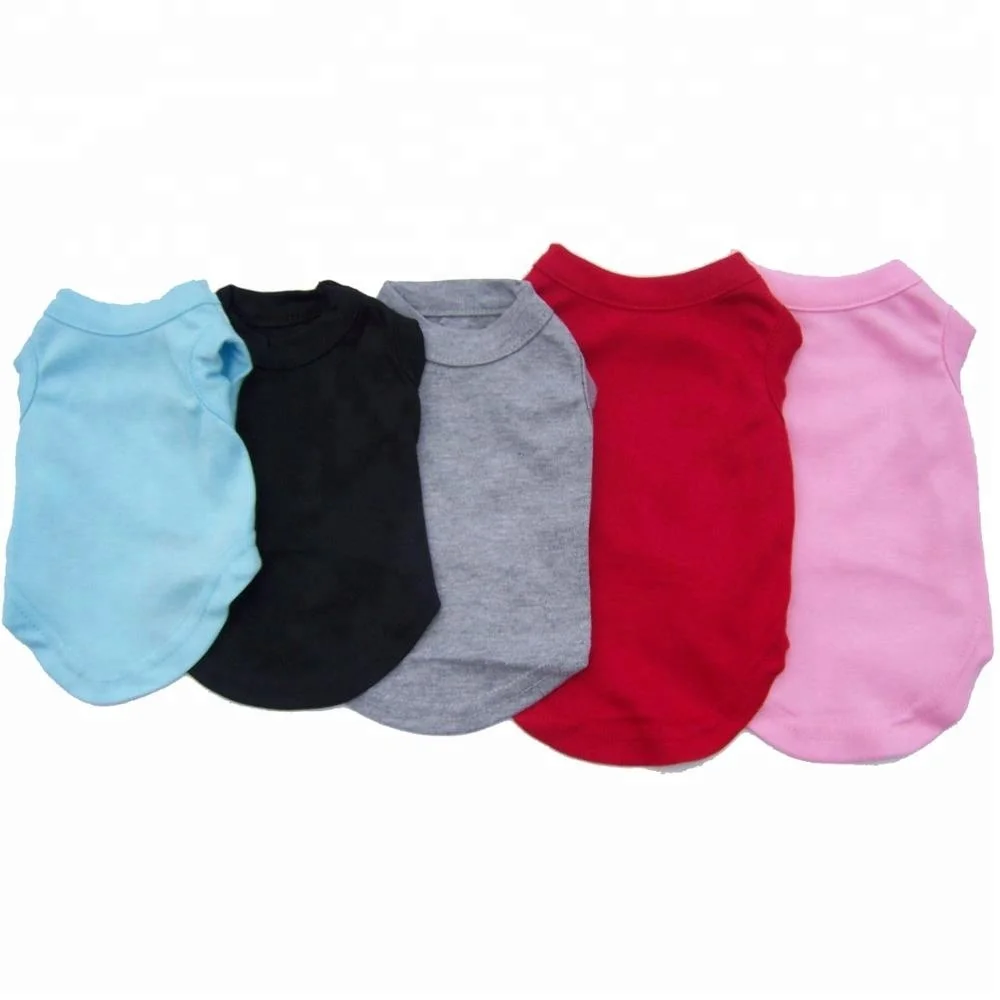 
Soft Cotton Polyester Plain Blank Dog T shirt Summer Clothes 