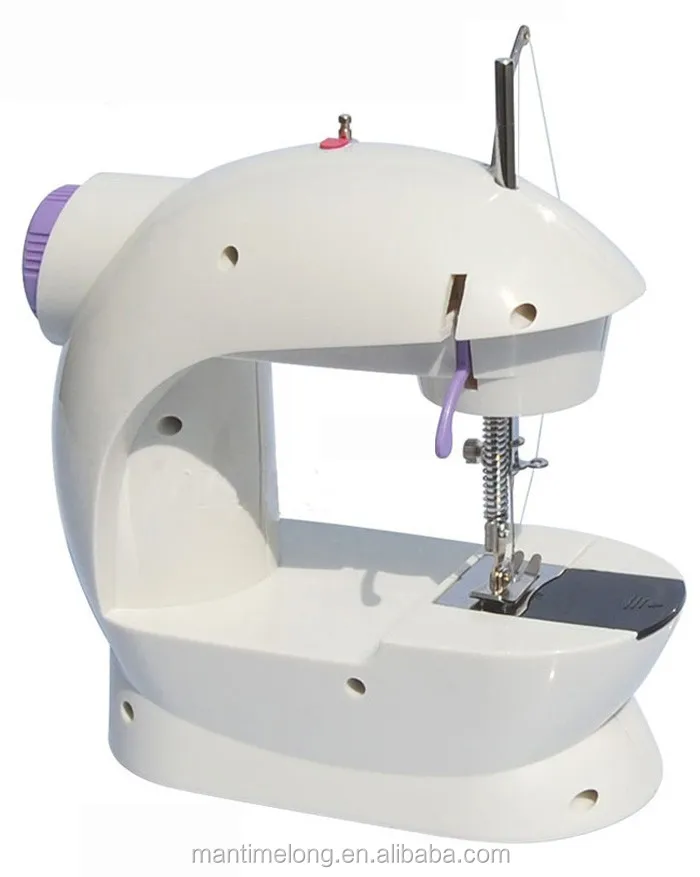 Маленькая многофункциональная электрическая мини-швейная машина, портативная бытовая швейная машина