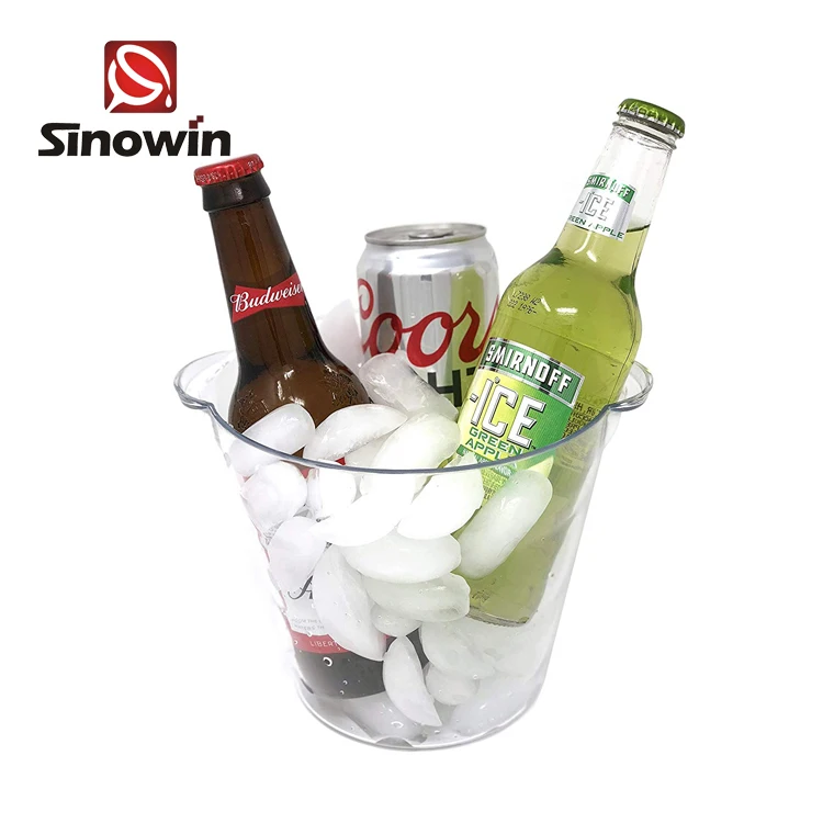 Оптовая продажа Лидер продаж ведерко из акрила изолированные прочные круглая ручка ведра для льда