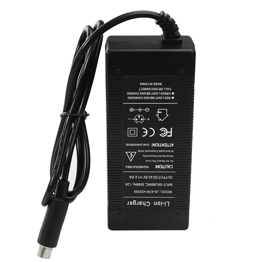42V Charger Output 2A Input 100-240V AC for Turboant X7 36V 10S Battery Pack AE Board DC 5.5 X 2.1MMJack Plug