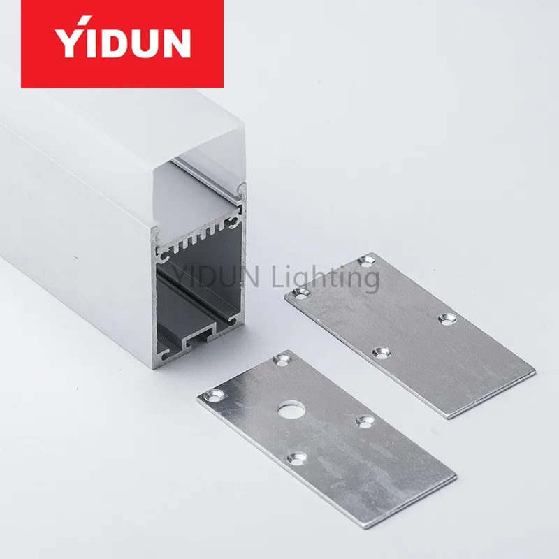 Современный 1/2/3 метр алюминиевый профиль светодиодный светильник с анодированной поверхностью квадратный круглый узор полосы для Автостоянки