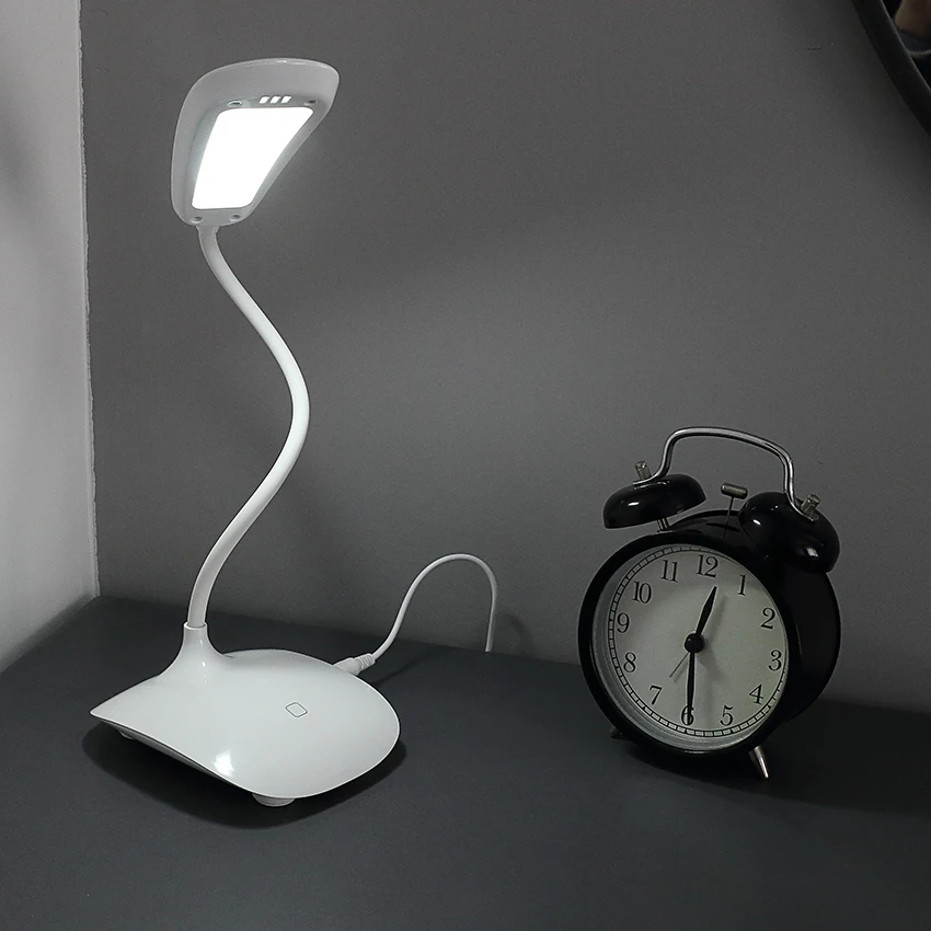 
Modern Style and Energy Saving Light Source ABS plastic built in rechargeable battery desk Lamp 