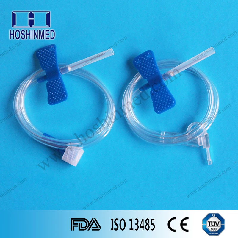China medical disposable Size 18g scalp vein set with luer slip