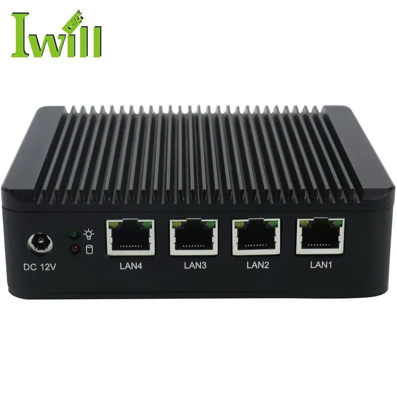 CPU J1900 fanless mini pc router 4 nic firewall motherboard for pfSense