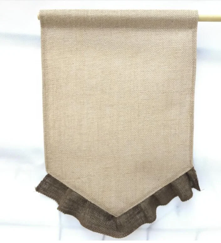 
Large size Christmas wedding party decoration guide flag DIY linen Burlap garden flag banner 