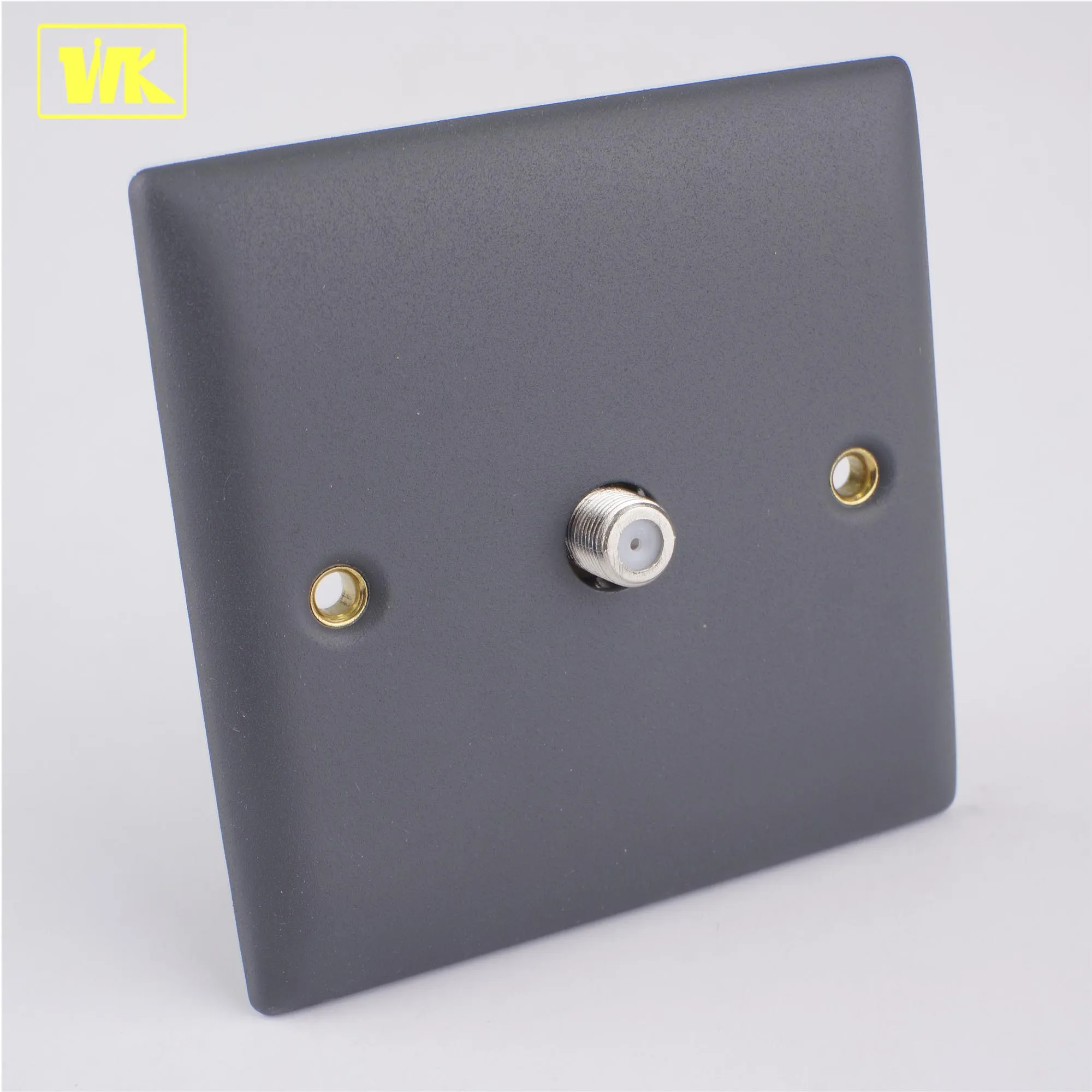 WK Anthracite 1 Gang 2 WAy British / UK Type  TV Satellite Aerial Socket
