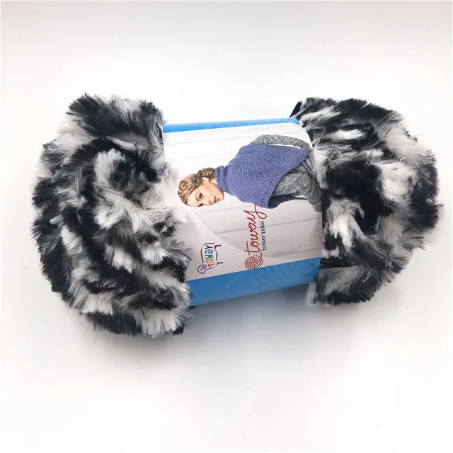 polyester  fur yarn for knitting and crochet