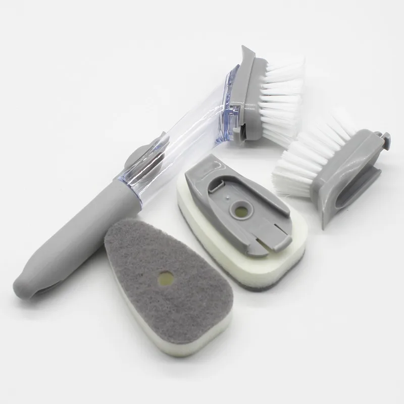 Kitchen Cleaning Soap Dispensing Dish Brush For Washing Plate Pan Pot Dish Sink Glasses.