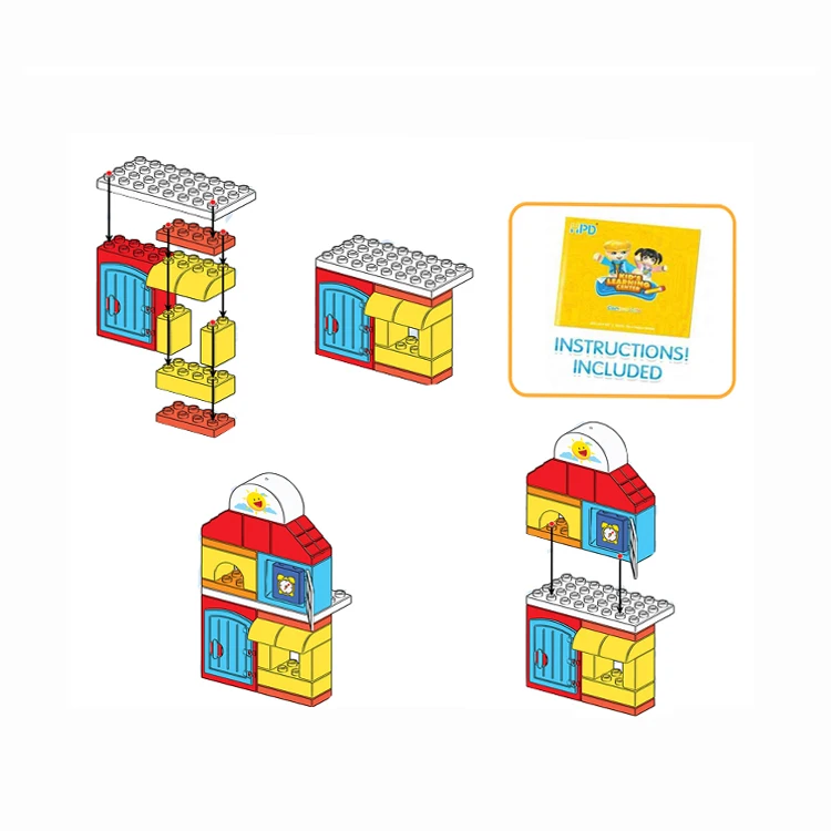 
Baby Toy Train Building Blocks Large Size Construction Plastic Block Toys 