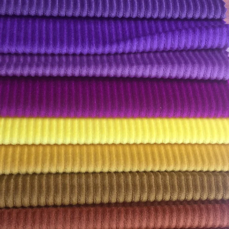 250gsm 100% Polyester Velvet Upholstery Fabric Striped Velvet
