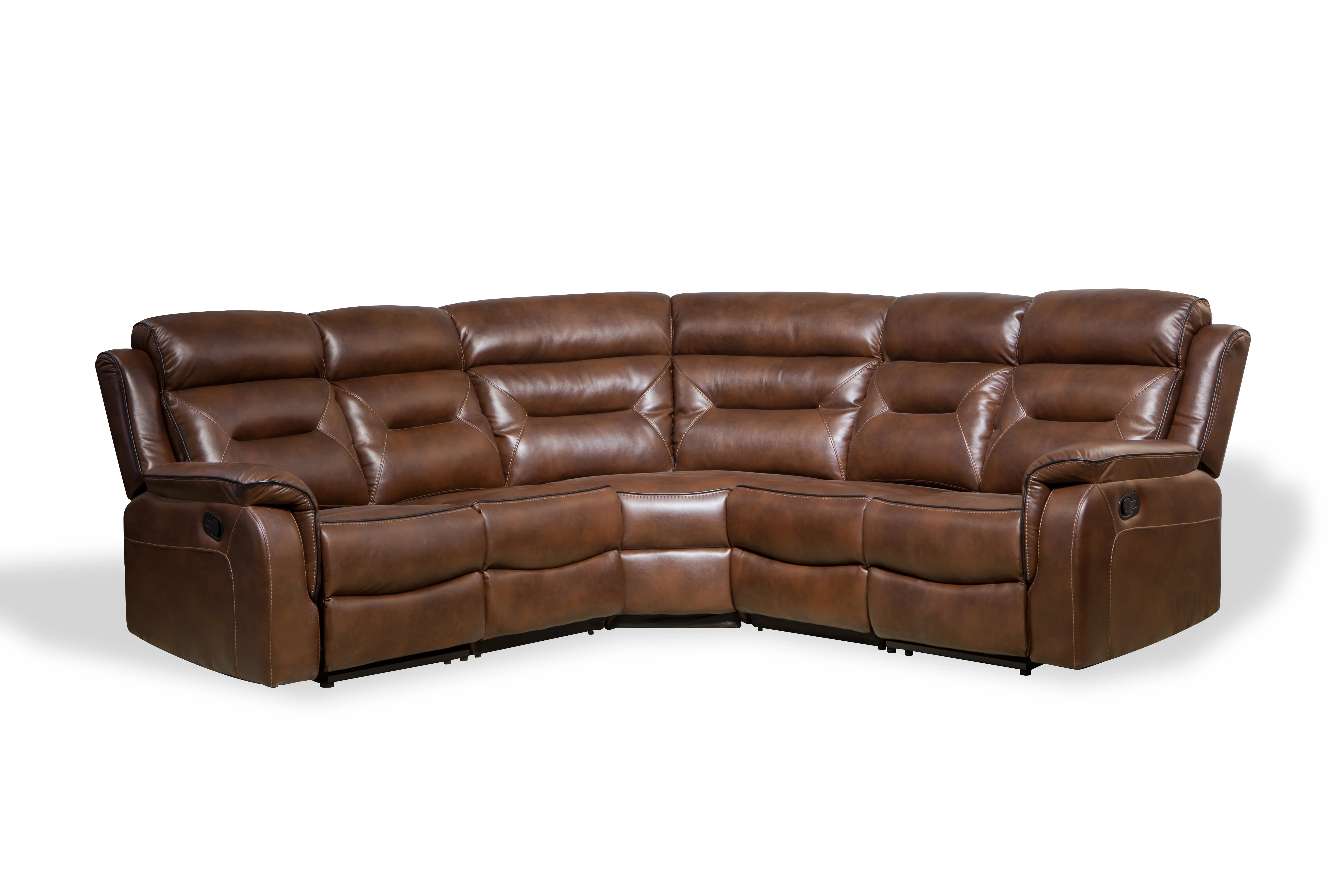 
Luxury comfortable corner living room sectional recliner leather sofa 