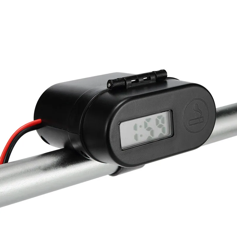 Waterproof motorcycle charger kit with voltmeter for 12v-24v e-bikes