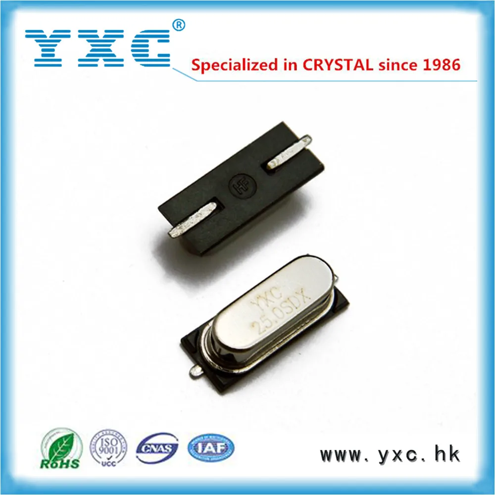 25 МГц 20PF 49SMD Кварцевый 2 P SMD 25 МГц 25.000 МГЦ 20PPM пассивный осциллятор РОШ HC-49SMD