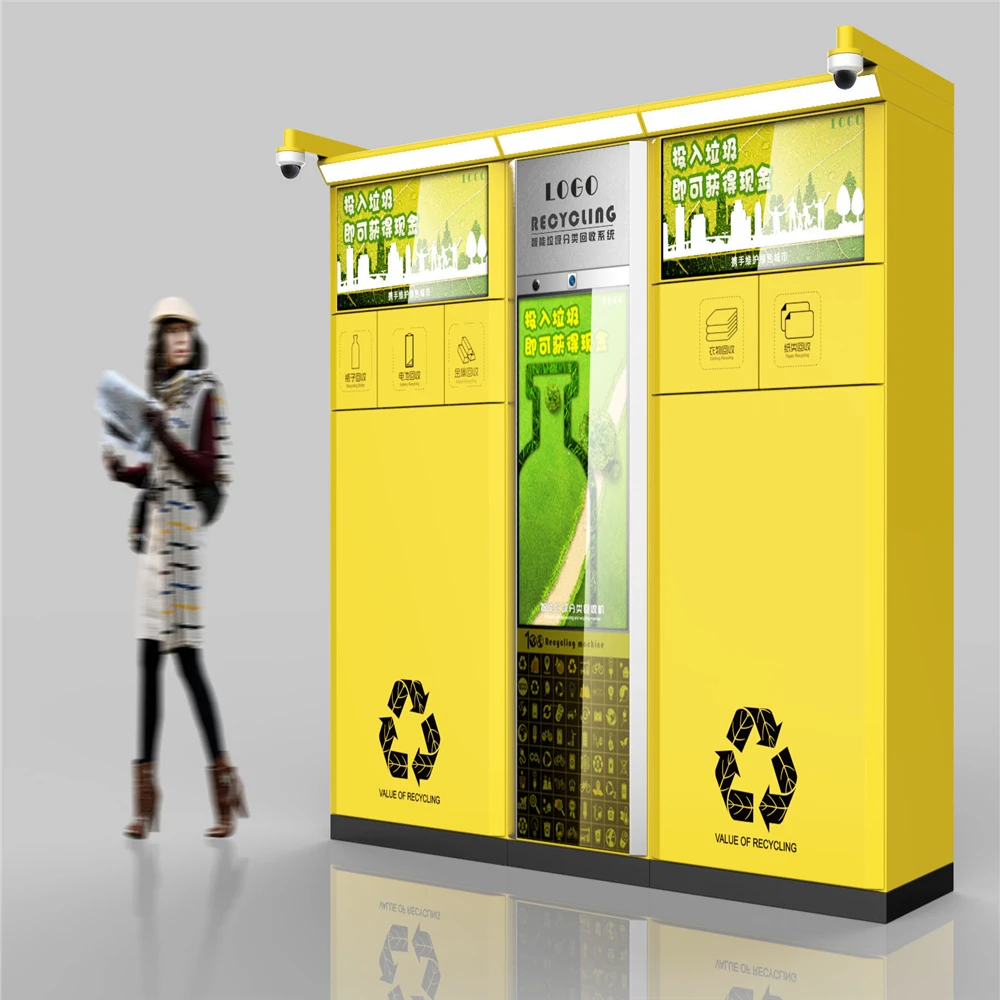 
The improved version of the recycling vending machine system is used for automatic recovery of perfume bottles,papers,clothes 