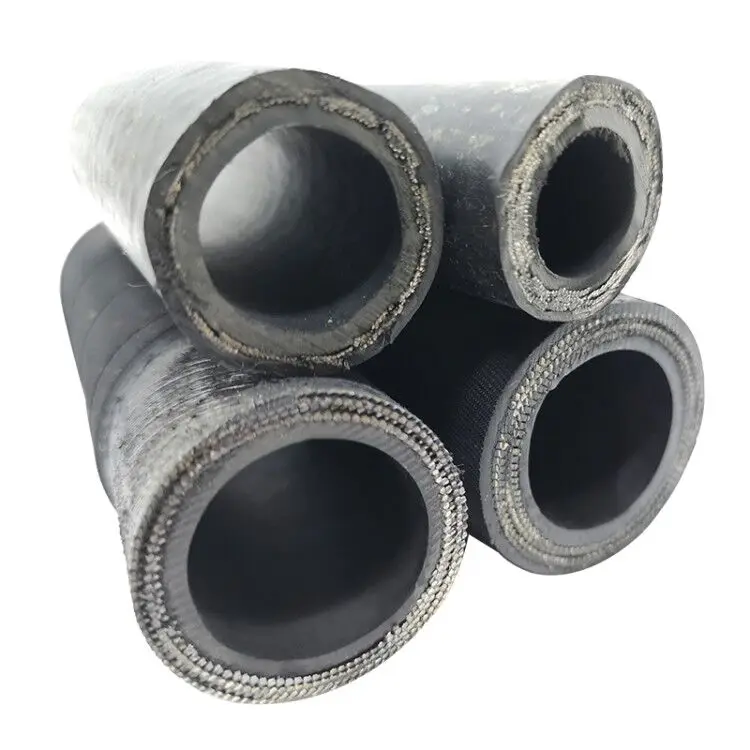 High pressure hydraulic rubber hose two steel wire hydraulic hose