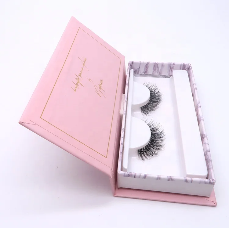 Custom Logo Strips 3D Eyelash Premium Silk Lashes private label clear band false lash