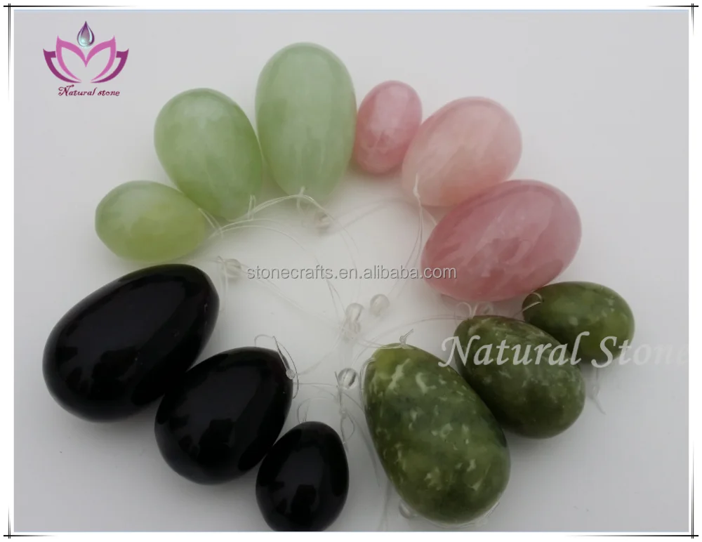 single 4.4*3.1cm drilled jade eggs yoni eggs vaginal exercise drilled jade eggs