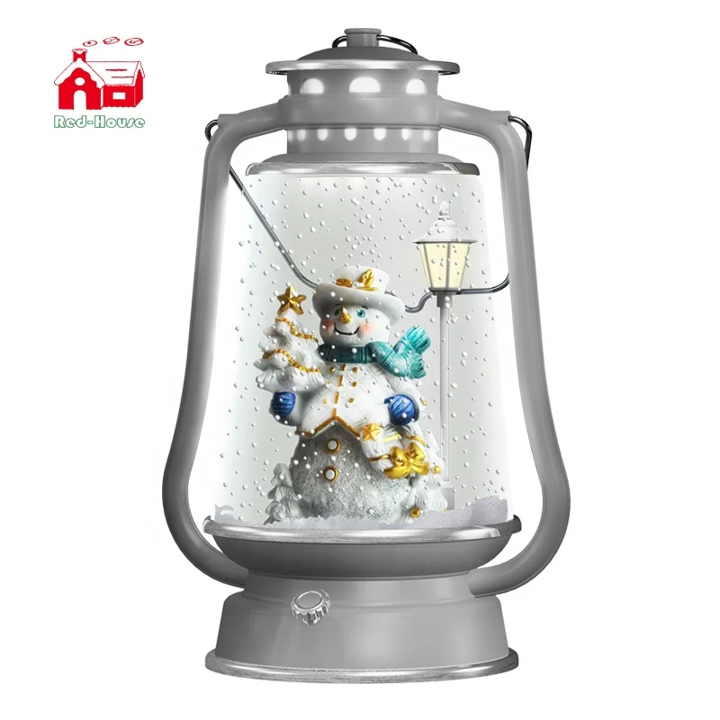 XMAS candle stick lamp  snowman decorated night light christmas led lantern