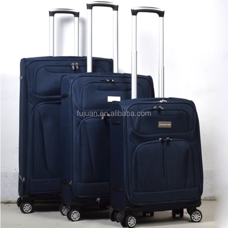 
3 Pieces suitcases 8 wheels iron trolley very good quality oxford cloth overstock luggage 