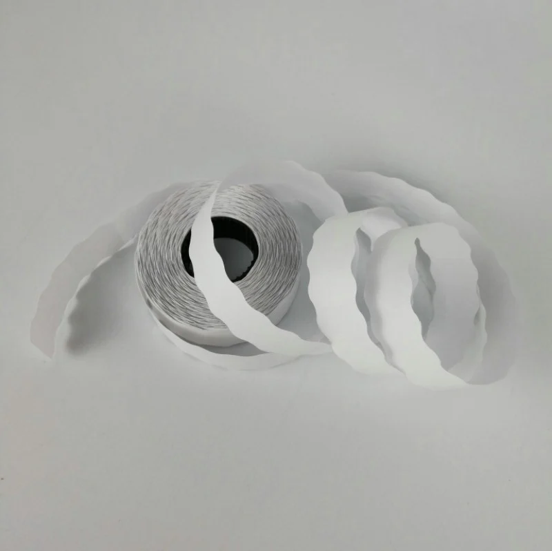 wave Clothing price label 22x12 mm 1500 stks glassin liner matt price tags