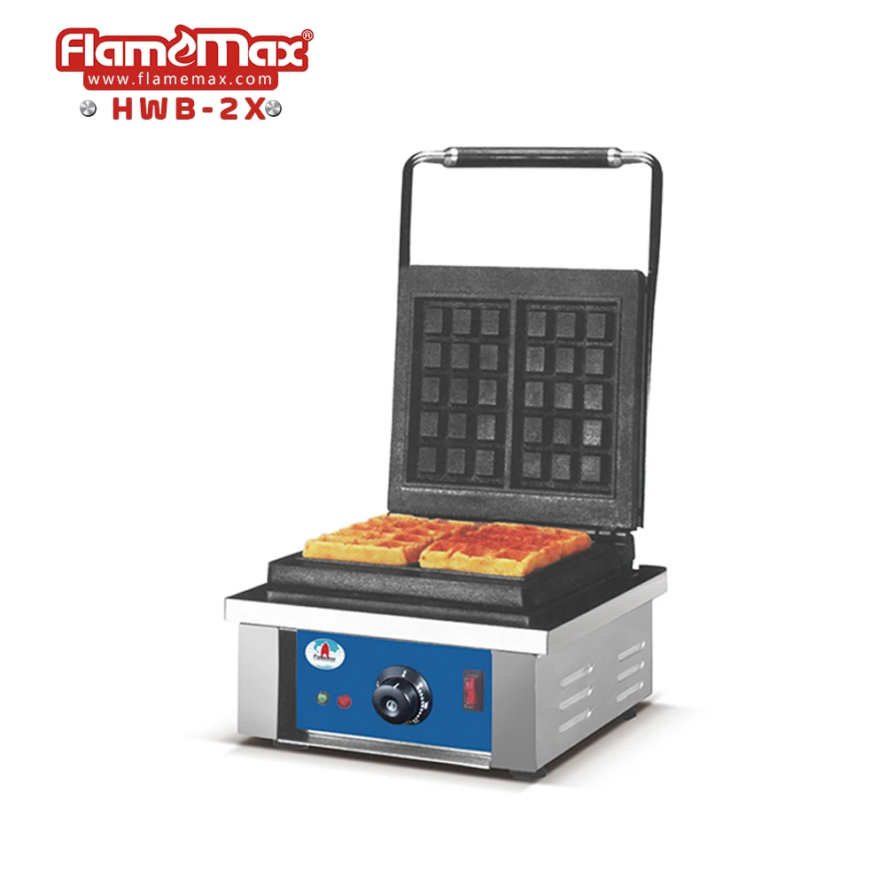 1 Head Waffle Cone Maker Machine Aluminum Panel Material Non-Stick Coating Commercial Waffle Baker For Sale