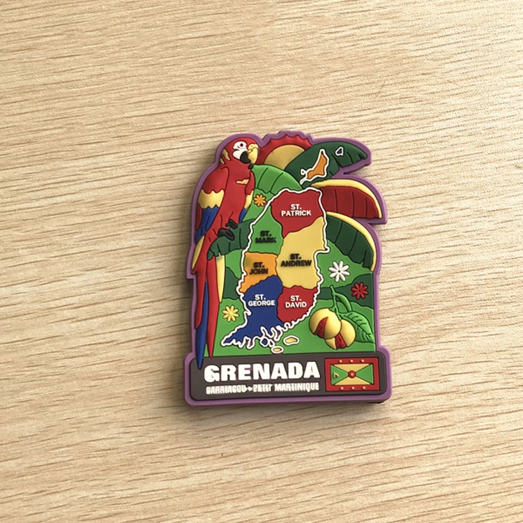 Promotional Tourism Souvenir fridge magnets with map