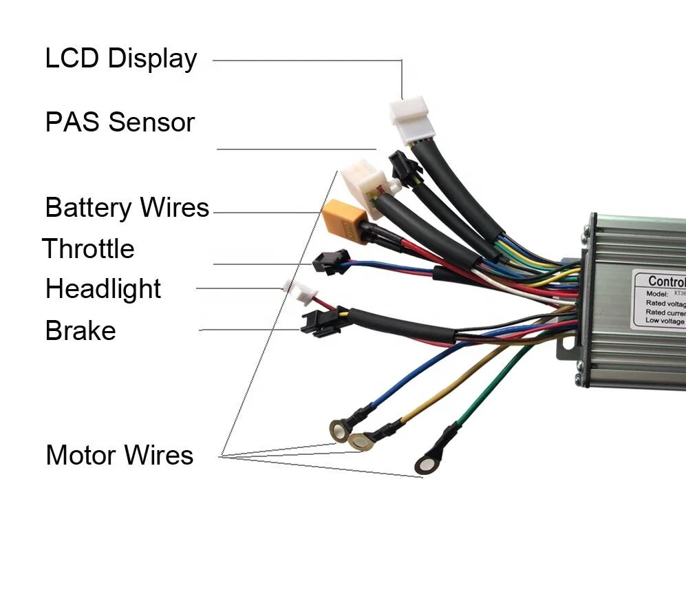 36/48V 250/350/500 Вт Электрический велосипед Скутер с бесщеточным двигателем 9 Mosfet синусовое управление с цветными KT светодиодный дисплей регенерации