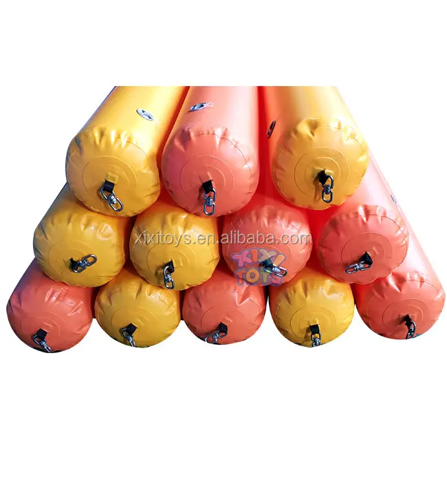 Swim event inflatable marker tubes buoy inflatable floating safety sausage pipe for water park