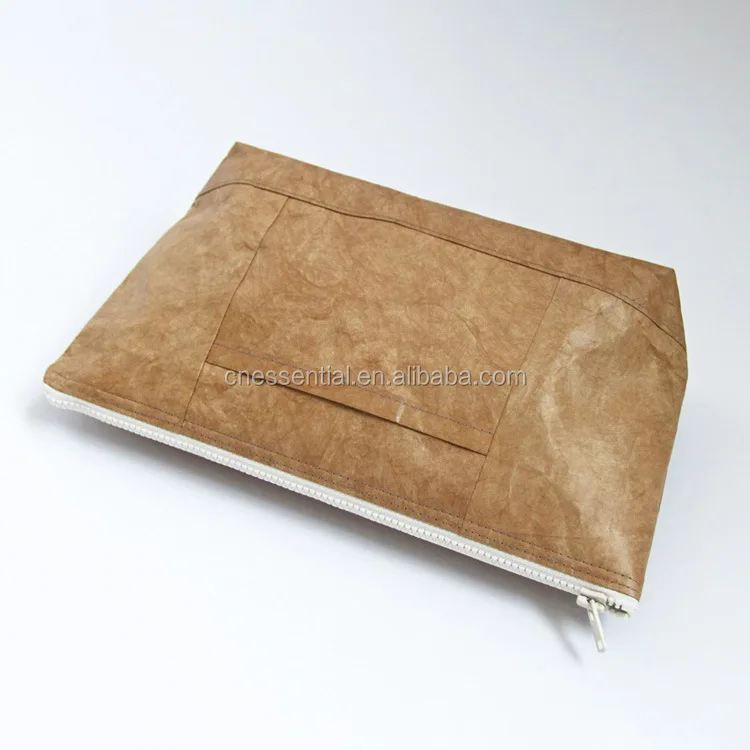 Paper tyvek zipper bag, untearable paper tyvek wallet purse
