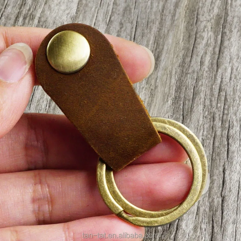 Cow Leather Key Ring Loop Belt Loop Keychain