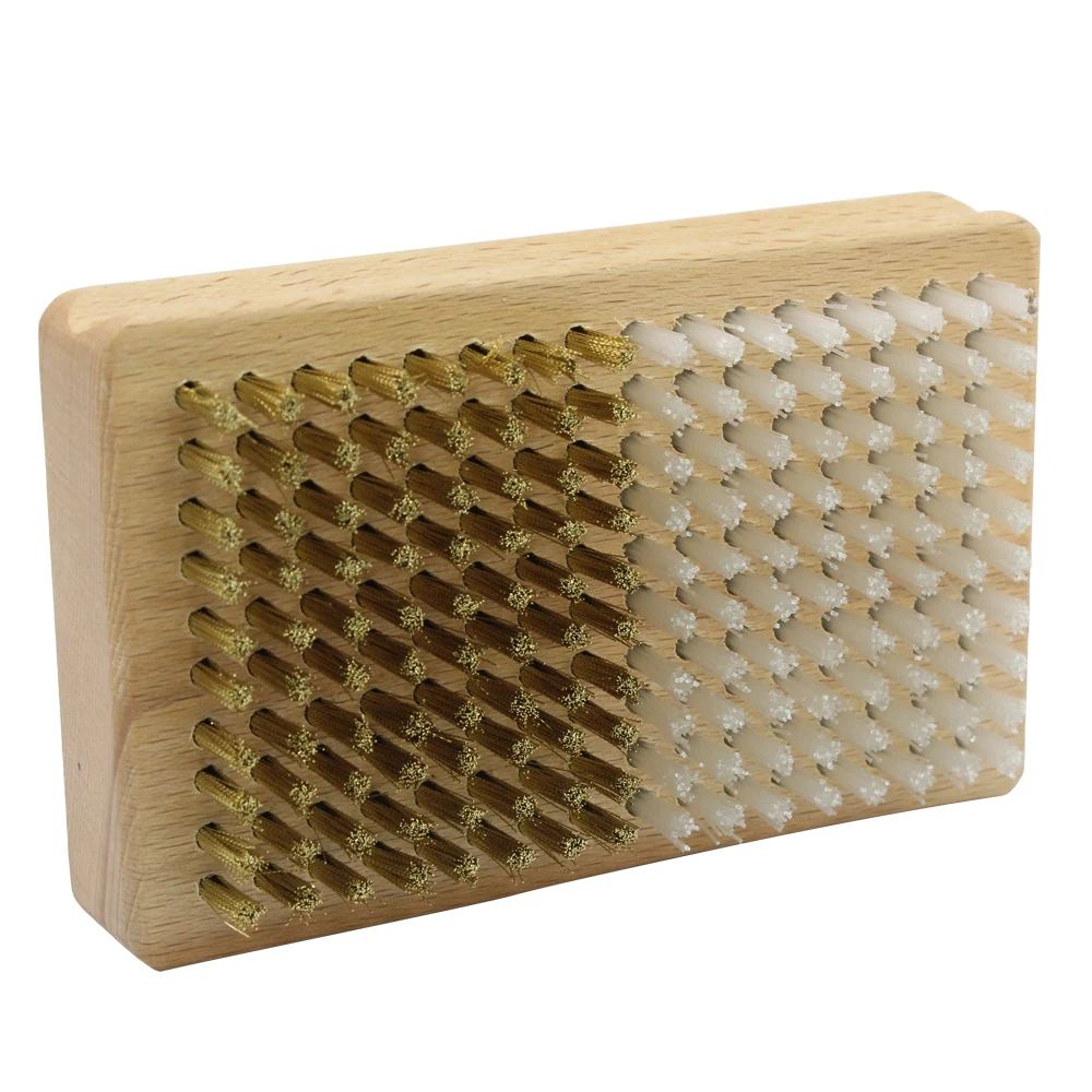 Ski Snowboard Brass Nylon Waxing Brush