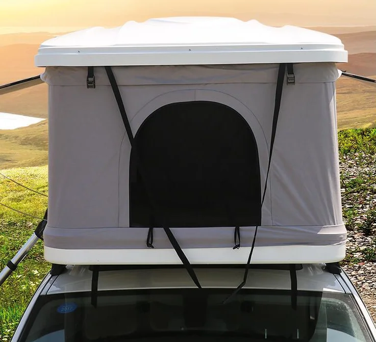 
Factory outlet ABS waterproof sunscreen semi-automatic camping car roof tent 