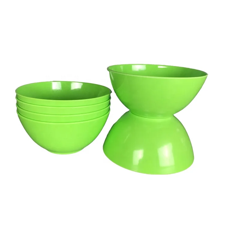 Green solid color food contact safe houseware plastic melamine candle bowls