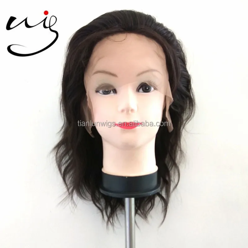 wholesale high quality Indian remy virgin Human Hair wigs natural straight wave short full lace wigs for black women